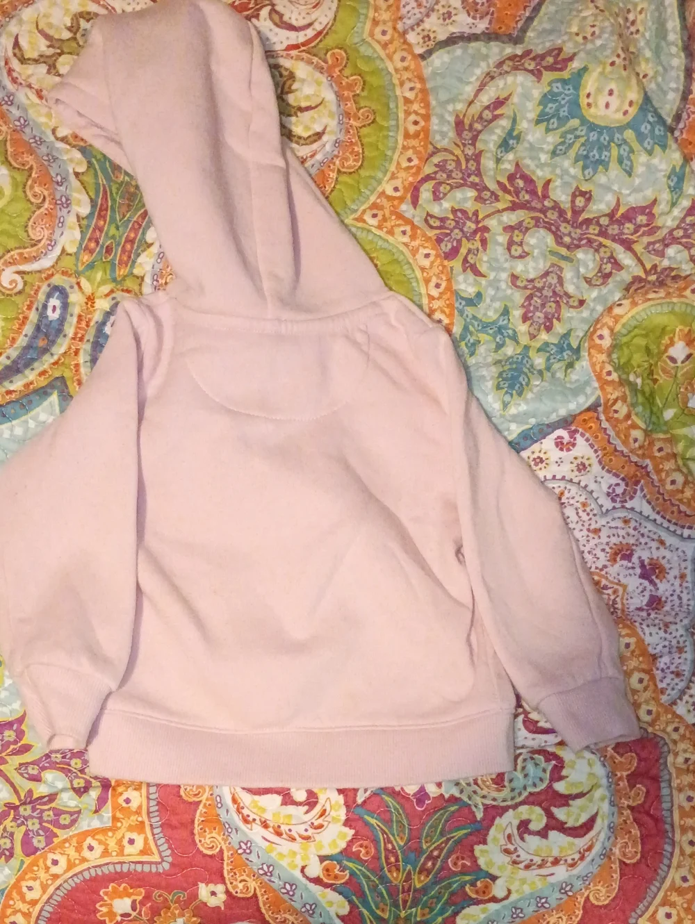 Reebok Girls' Light Pink Logo Hoodie Sweatshirt